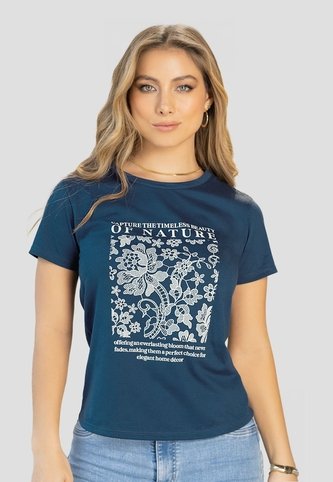 Camiseta Mujer Azul Profundo Mp 112217 MP