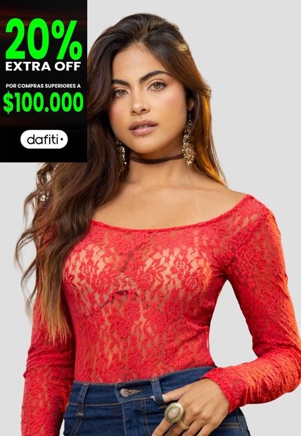 Body Mujer Rojo Mp 115026