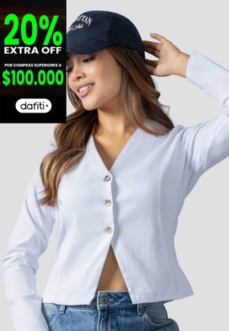 Blazer Mujer Blanco Mp 115195 MP