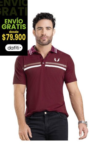 Polo Hombre Vinotinto Mp 90923 MP