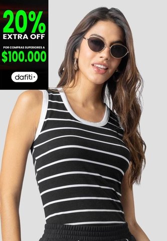 Blusa Paq X2 Mujer Blanco-Negro Mp 115203 MP