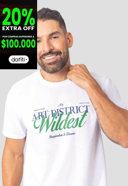 Camiseta Hombre Blanco Mp 115021