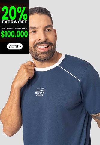 Camiseta Hombre Azul Profundo Mp 115187 MP