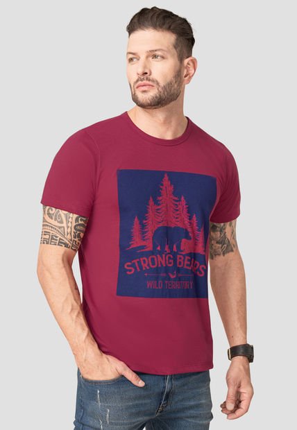 Camiseta Hombre Rojo Mp 102753
