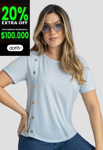 Blusa Mujer Azul Baby Mp 115192 MP