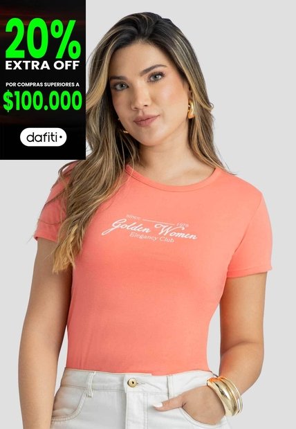 Camiseta Mujer Salmon Mp 115191