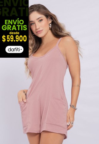Enterizo Corto Mujer Rosa Polvo Mp 2256 MP