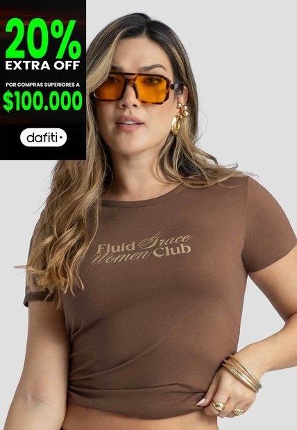 Camiseta Mujer Chocolate Mp 115022