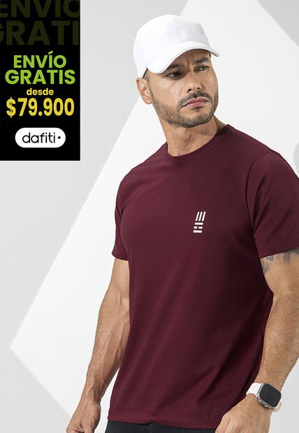 Camiseta Hombre Vinotinto Mp 7766