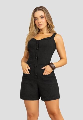 Enterizo Corto Mujer Negro Mp 112046 MP