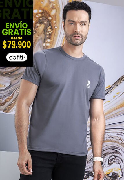 Camiseta Hombre Negro Cross Mp 7766