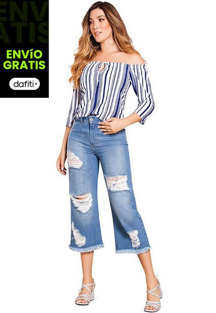 Jean Adulto Femenino Azul MP
