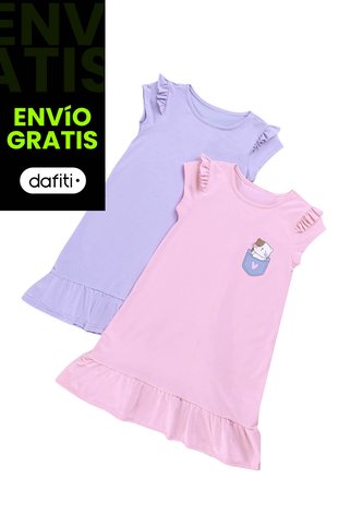 Vestido Paq X2 Infantil Multicolor Mp 1156 MP