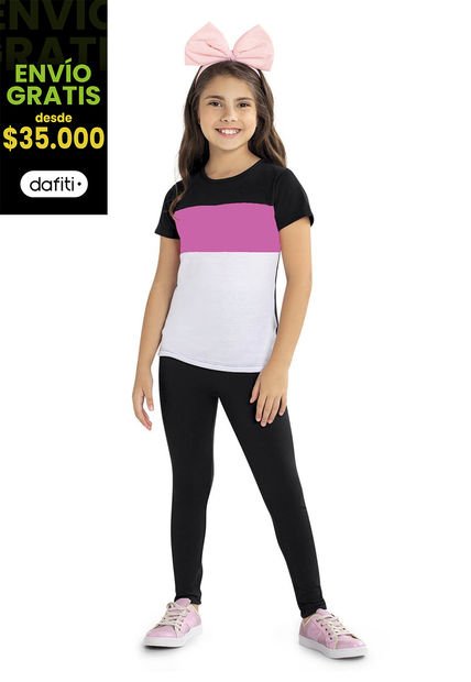 Legging Paq X2 Infantil Femenino Gris Jaspe MP