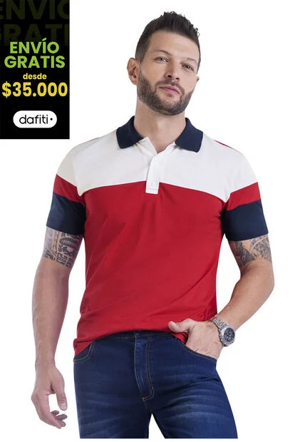 Polo Hombre Rojo Mp 9970