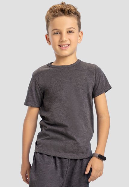 Camiseta Infantil Masculino Negro Mp 101504