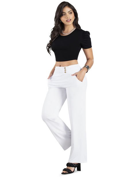 Pantalón Mujer Blanco Mp 86925