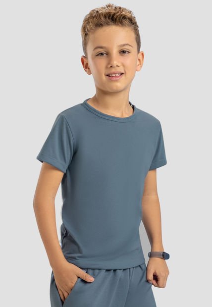 Camiseta Infantil Masculino Azul Mp 101504