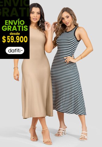 Vestido Paq X2 Mujer Multicolor Mp 110497 MP