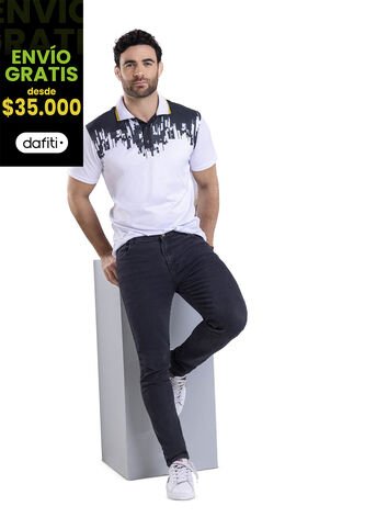 Camiseta Polo Hombre Blanco Mp 7778 MP