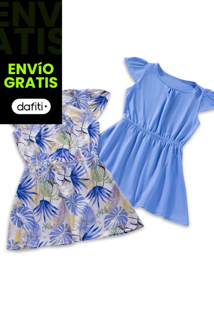 Vestido Paq X2 Infantil Multicolor Mp 3963
