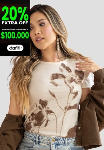 Camiseta Mujer Crema Mp 114653 MP