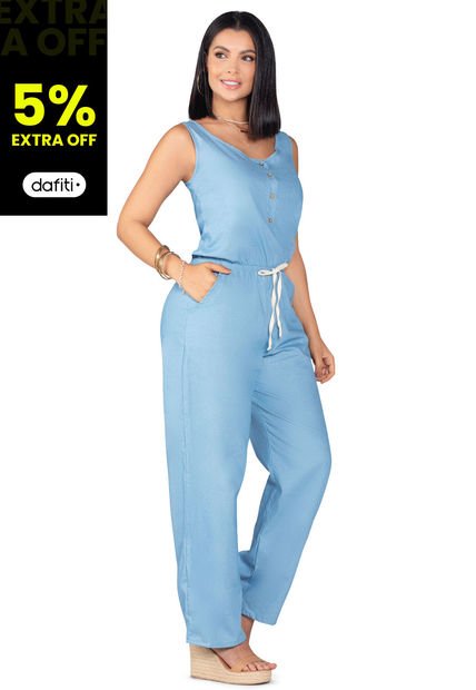 Enterizo Largo Mujer Azul Mp 5011
