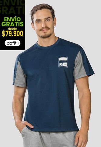 Camiseta Hombre Azul-Gris Mp 111242 MP