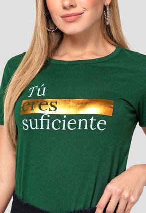 Camiseta Mujer Verde Pino Mp 111096