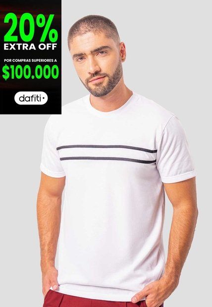 Camiseta Hombre Blanco Mp 114982