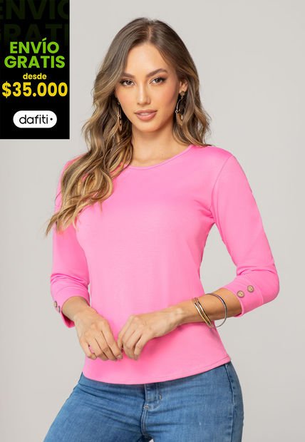 Camibuzo Mujer Rosado Mp 2364