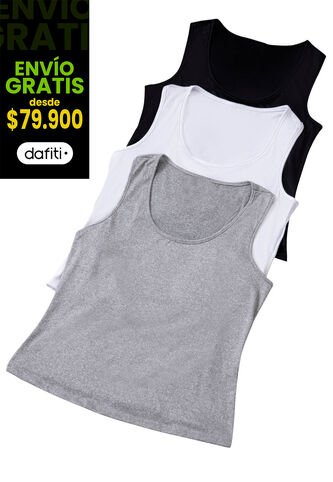 Camiseta Paq X3 Mujer Multicolor Mp 33603 MP