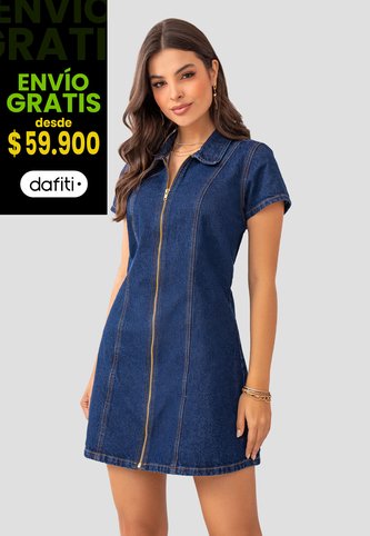 Vestido Corto Mujer Azul Mp 104892 MP