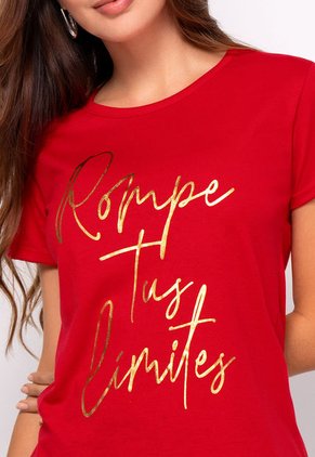 Camiseta Mujer Rojo Mp 111094