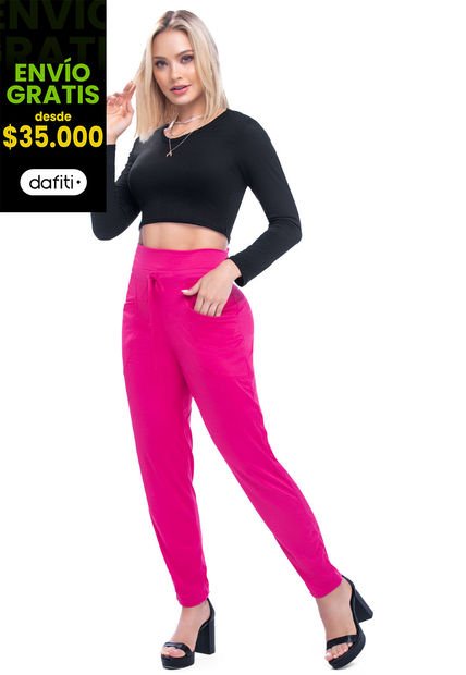 Pantalón Mujer Fucsia 32697