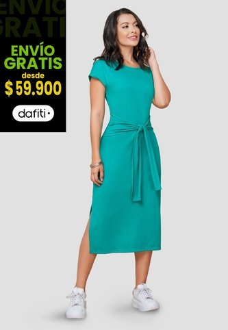 Vestido Largo Mujer Verde Mp 103994 MP