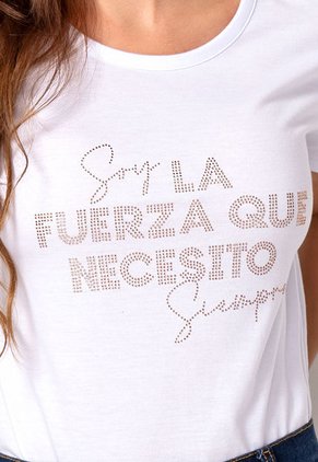 Camiseta Mujer Blanco Mp 111093