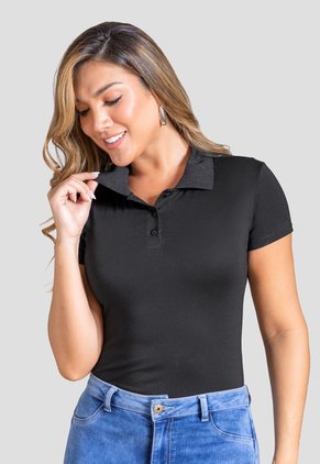 Polo Mujer Negro Mp 104448