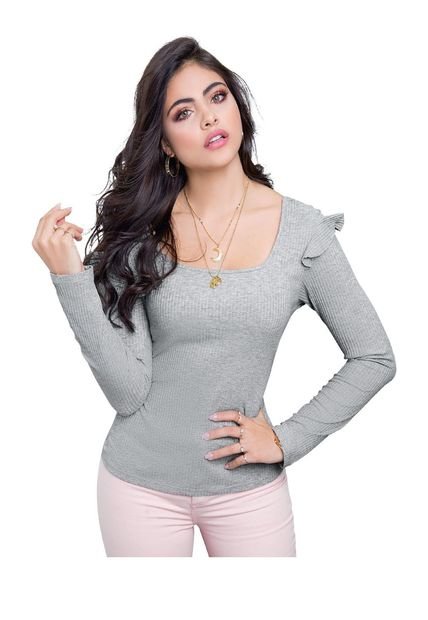 Camibuzo Para Mujer Gris Jaspe MP