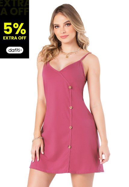 Vestido Corto Mujer Rosa Mp 5810