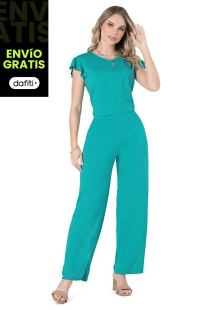 Enterizo Largo Mujer Verde Jade Mp 5812