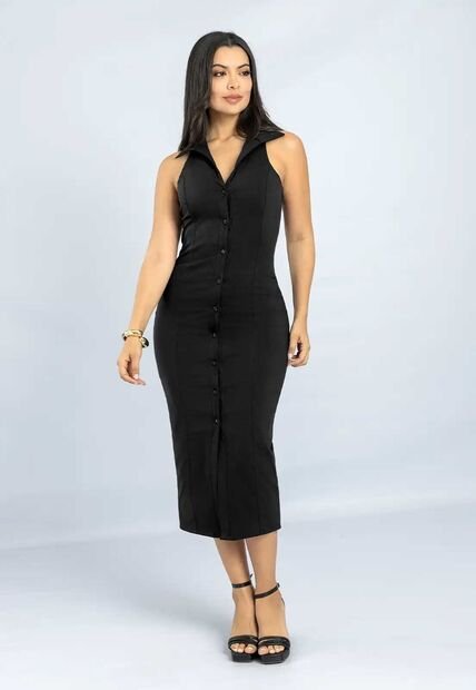 Vestido Largo Mujer Negro Mp 111773