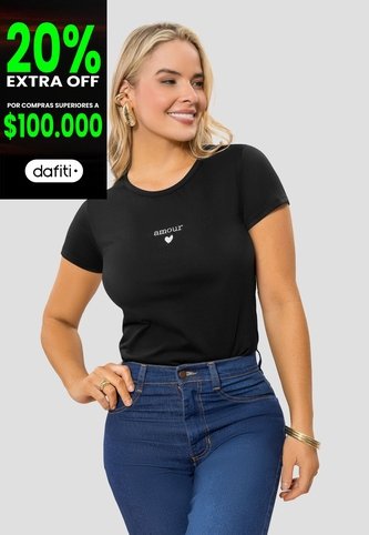 Camiseta Mujer Negro Mp 114021 MP
