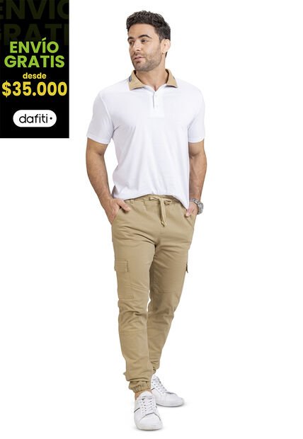 Polo Hombre Blanco Mp 4683