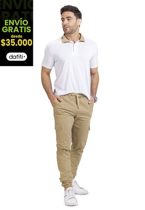 Polo Hombre Blanco Mp 4683