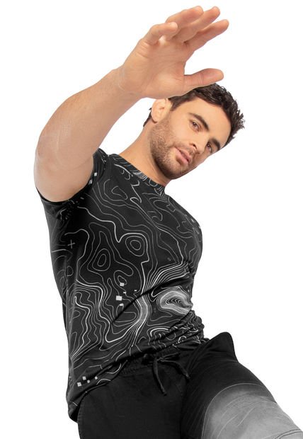Camiseta Hombre Negro Mp 91559