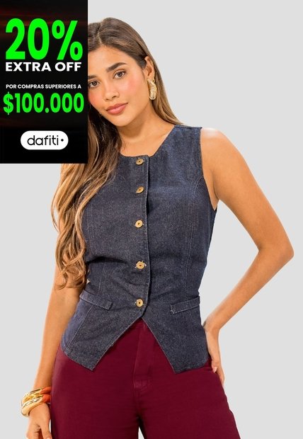Blusa Mujer Azul Oscuro Mp 114393