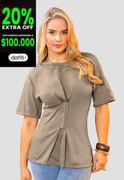 Camiseta Mujer Café Pardo Mp 114273