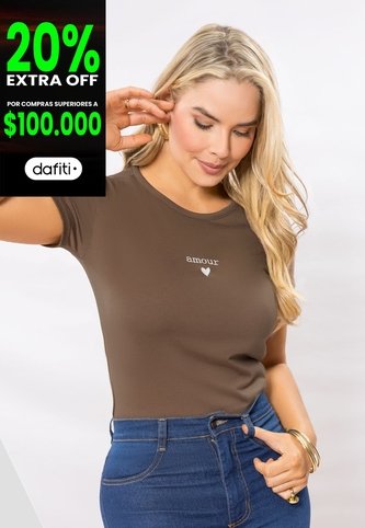 Camiseta Mujer Chocolate Mp 114021 MP