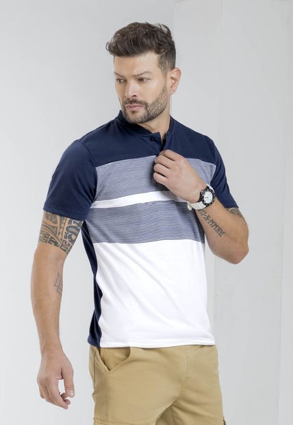 Camiseta Polo Hombre Azul Navy Mp 3063